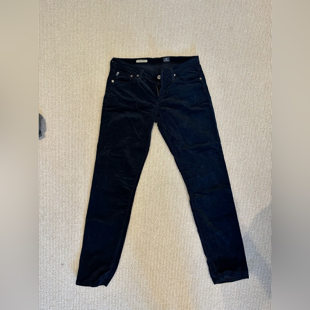 AG jeans navy blue corduroy cigarette pants